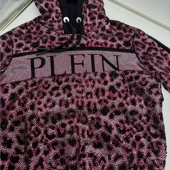 BNWT LIMITED EDITION FULL Crystal Jersey hoodie Dress - Picture 10 of 17